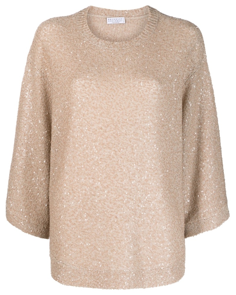 Brunello Cucinelli Damen Pullover mit Pailletten