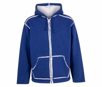 Kapuzenjacke mit Faux Shearling