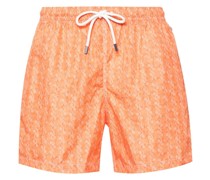 Madeira zig-pattern swim shorts