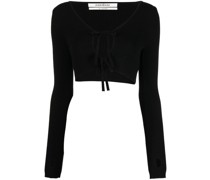 Gerippter Cropped-Cardigan