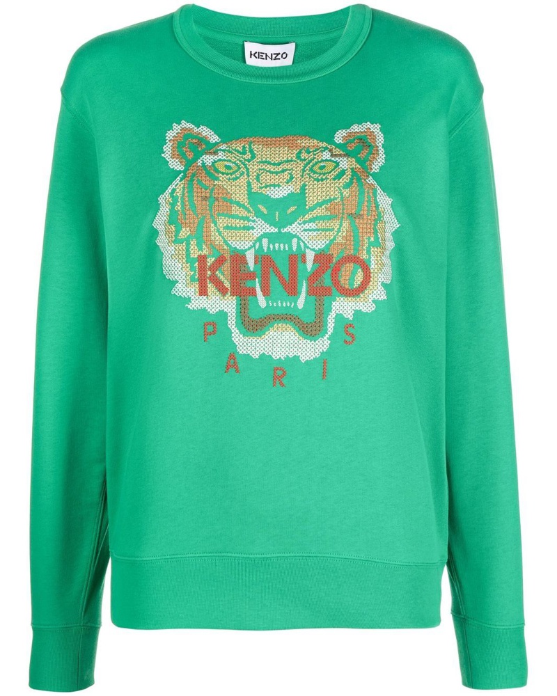 Kenzo Damen Jacquard-Sweatshirt mit Tiger