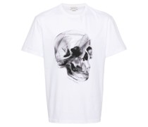 T-Shirt mit Dragonfly Skull-Print
