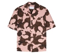 floral-print bowling shirt