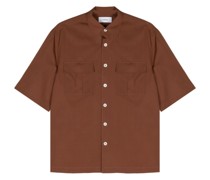 Cuban-collar cotton shirt