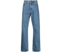 Straight-Leg-Jeans mit Logo-Patch