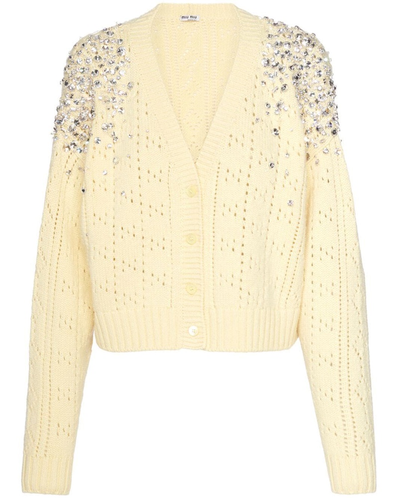 Miu Miu Damen Cardigan mit V-Ausschnitt