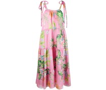 Gestuftes Kleid mit Blumen-Print