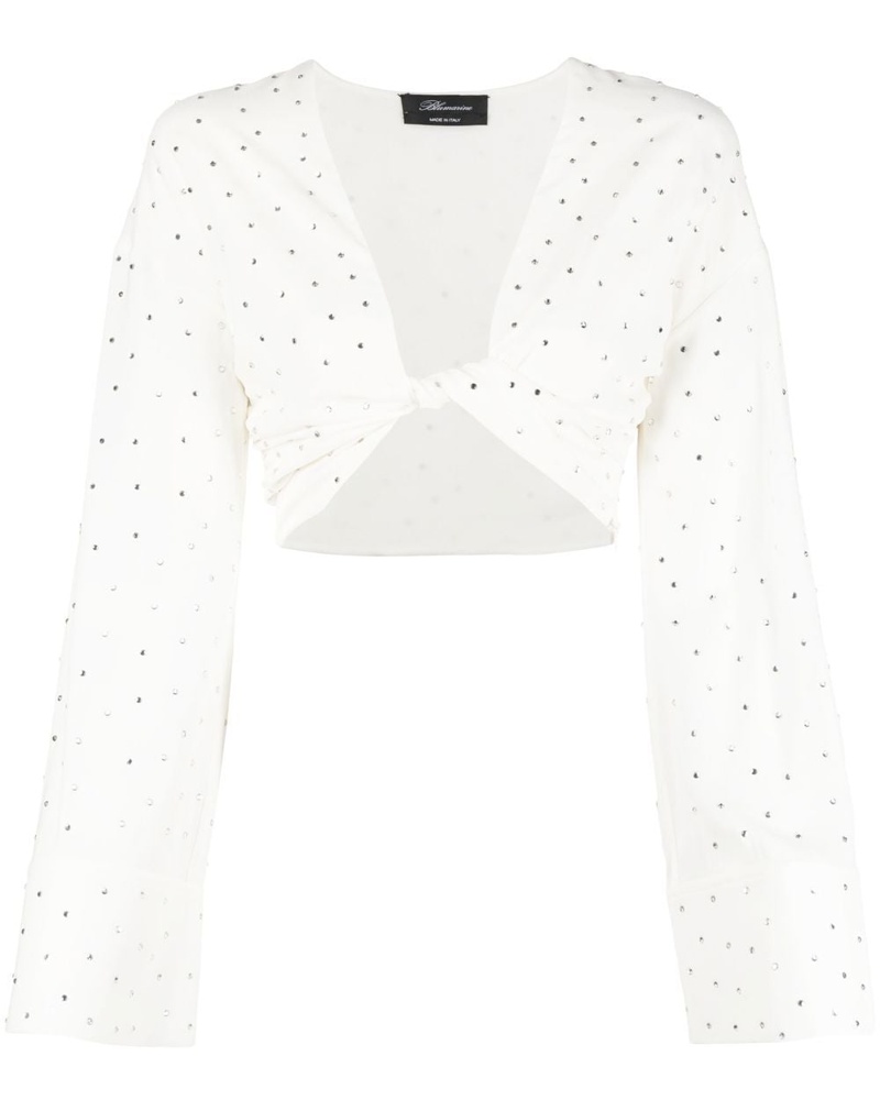 Blumarine Damen Cropped-Oberteil mit Perlen Blumarine Damen Cropped-Oberteil mit Perlen