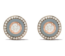 18kt Rotgoldohrringe mit Diamanten