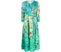 Midikleid mit Blumen-Print