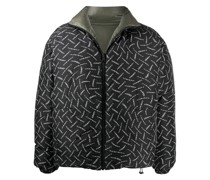 Gefütterte Jacke mit "County"-Print