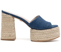 Sunset Jeans-Espadrilles mit Plateau 120mm