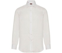 slub-texture linen shirt
