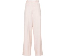 mélange straight trousers