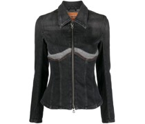 Jeansjacke mit Reißverschluss