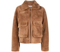 Cropped-Jacke aus Faux Fur