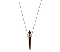 18kt Simple Amulette Goldhalskette mit Diamanten