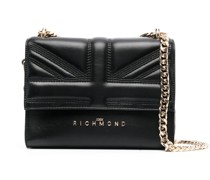 logo-plaque quilted crossbody bag