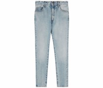 Ausgeblichene Jeans mit Logo-Print