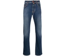 Straight-Leg-Jeans mit Logo-Patch