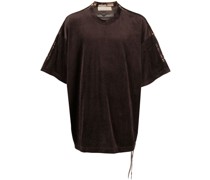 Gemustertes T-Shirt in Samtoptik
