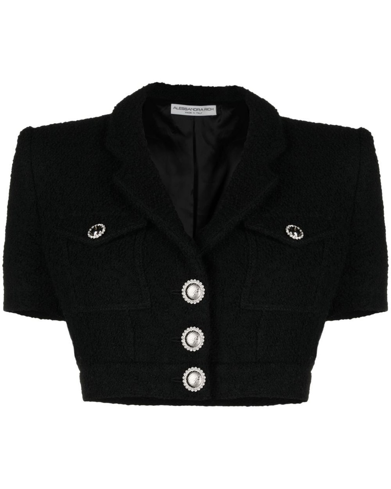 Alessandra Rich Damen Kurze Tweed-Jacke