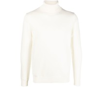 Rollkragenpullover mit geripptem Saum