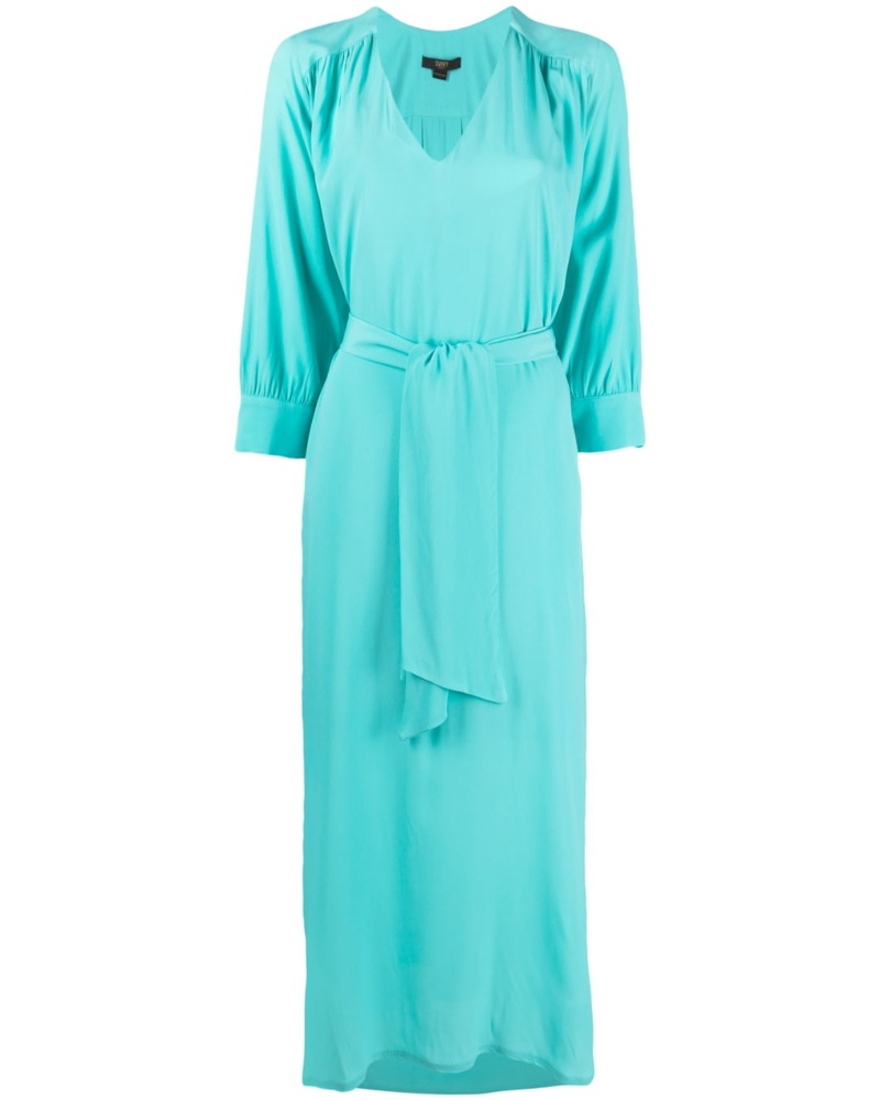 Seventy Damen Langes Kleid mit V-Ausschnitt