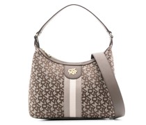 Schultertasche mit Monogramm-Print