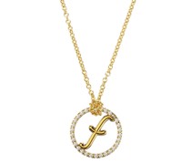 18kt yellow  Love Letter diamond necklace