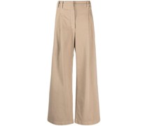 Weite Jeans mit Bundfalten