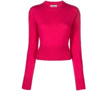 Gestrickter Cropped-Pullover