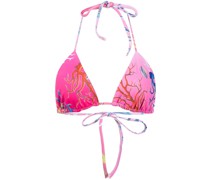 Bikinioberteil mit Korallen-Print