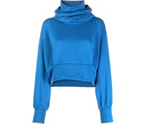 Cropped-Hoodie mit Stehkragen