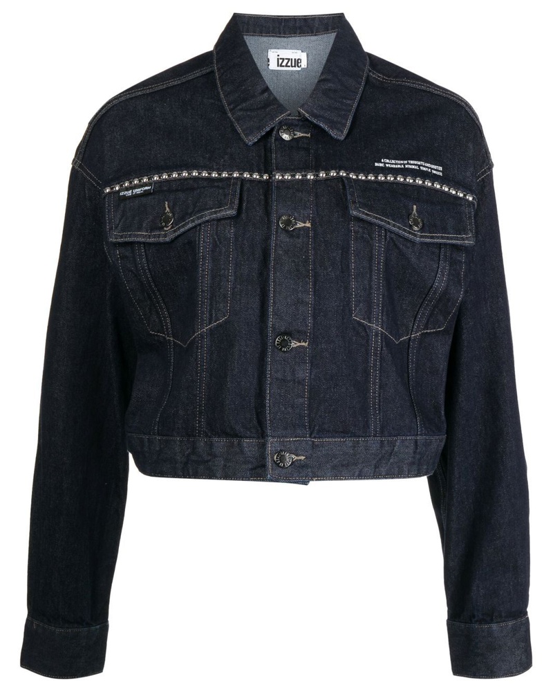Izzue Damen Jeansjacke mit Nieten
