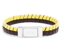 logo-debossed braided bracelet