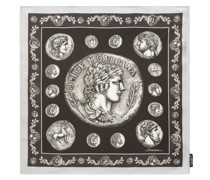 Seidenschal mit römischem Münzen-Print