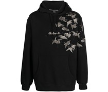 Hoodie mit Peace Cranes-Stickerei