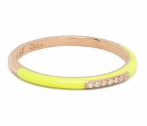 14kt Rotgoldring mit Diamanten