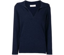 Kaschmirpullover mit Poloshirtkragen