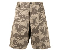 Bermudas mit Palmblatt-Print