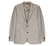 single-breasted wool-blend blazer