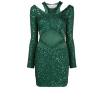 Langärmeliges Kleid mit Pailletten