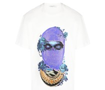 T-Shirt mit Mask Roses-Print