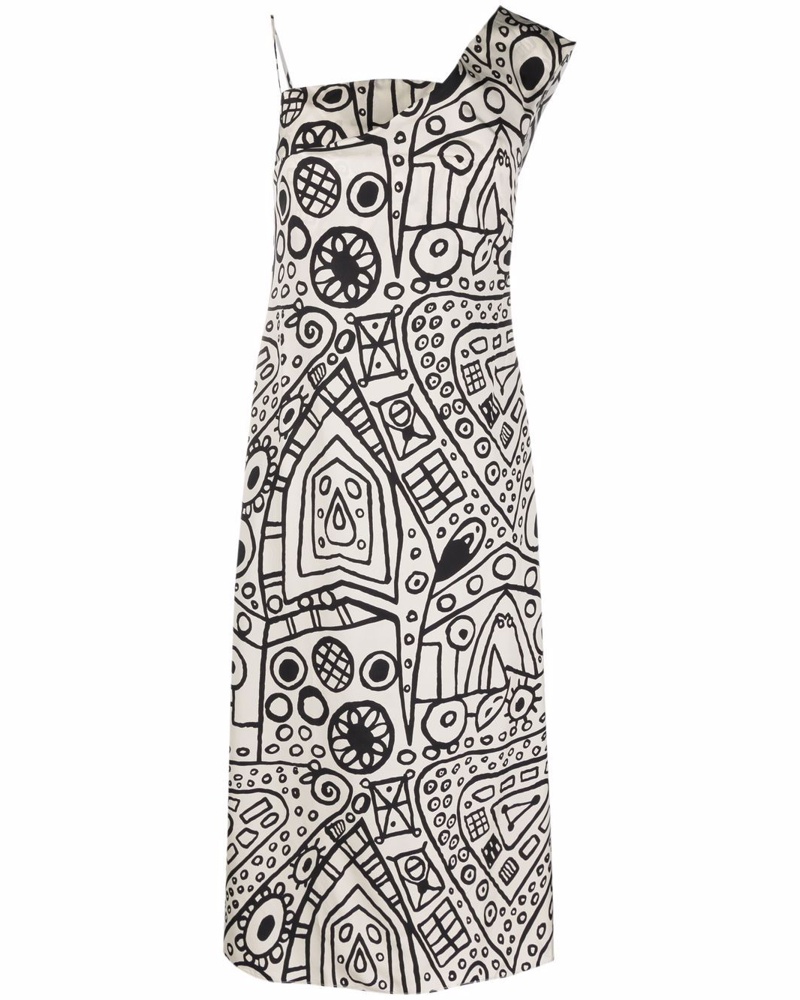 Colville Damen One-Shoulder-Kleid mit Print