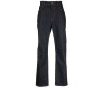 Halbhohe Straight-Leg-Jeans