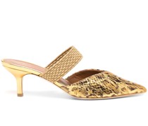 pyhton-print leather 50mm mules