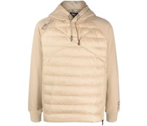 padded panelled hoodie