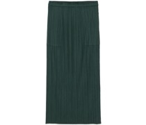 straight pleated midi skirt