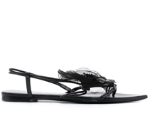 Sandalen mit Blumenapplikation